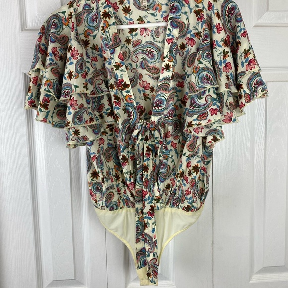 Free People Intimately XS Bodysuit Floral Print “Call Me Later” - Picture 5 of 10